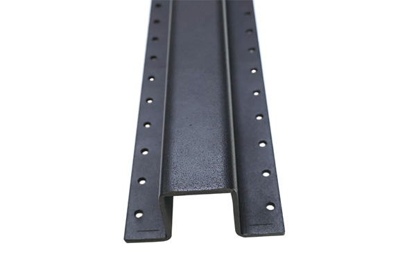 Matt black steel fence posts