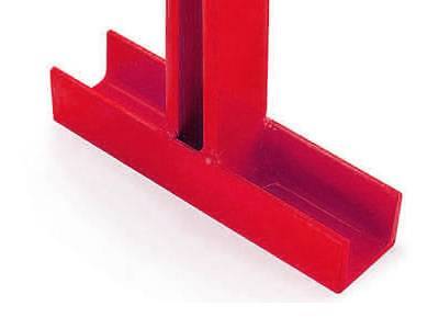 A detail of U channel puller base on the white background.