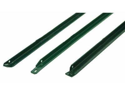 three green PVC coated L post