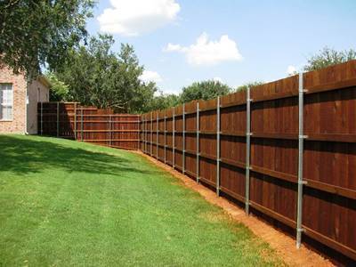 timber fences fixed with galvanized round posts